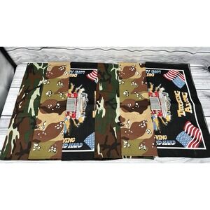 LOT OF 6 VINTAGE 100% COTTON BANDANAS / HANKERCHIEFS-MULTI COLOR-BRAND‎ NEW  *26